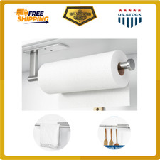 Stainless Steel Paper Towel Holder, Under Cabinet or Wall Mount for Kitchen