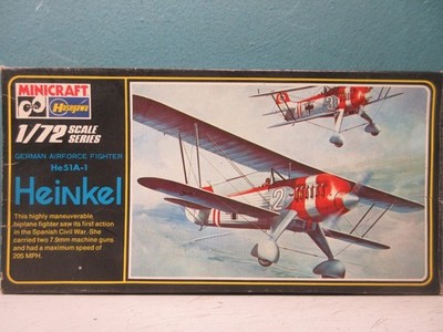 HASEGAWA 1/72 HEINKEL He-51A-1 #053 vintage