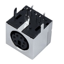PS/2 6 Pin Mini DIN Female Plug PCB Jack Circuit Connector