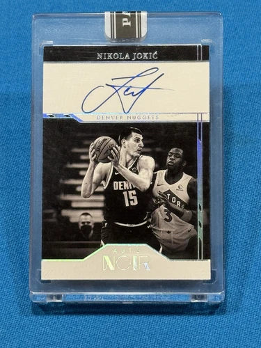 Nikola Jokic 2021 NBA Panini Noir One of One 1/1 Black Box On Card Auto Sealed