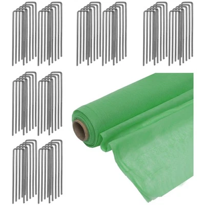 WINDHAGER HOME & GARDEN Set tessuto non tessuto per piante grande tessuto per crescita 25 x 2 m incl. 50 x ancoraggio a terra tessuto da giardino