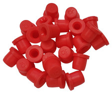 25 Pack Red - Brake Bleeder Screw Caps Grease Zerk Fitting Cap Rubber Dust Cov