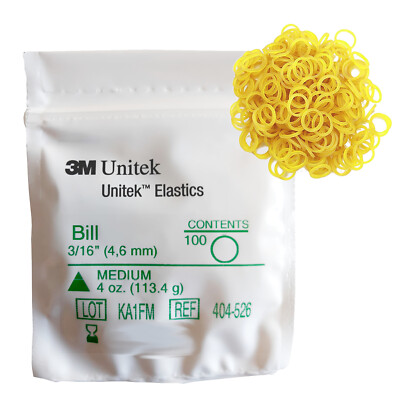 Dental Orthodontic Elastic Rubber Bands 100/Pack & Placers For Teeth Gap Closing - Clear 1/4 Inch Light 2.5 Oz | Buy Now With Express International Delivery