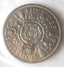 1964 GREAT BRITAIN FLORIN - UNC Original Package - Queen Elizabeth - FREE SHIP