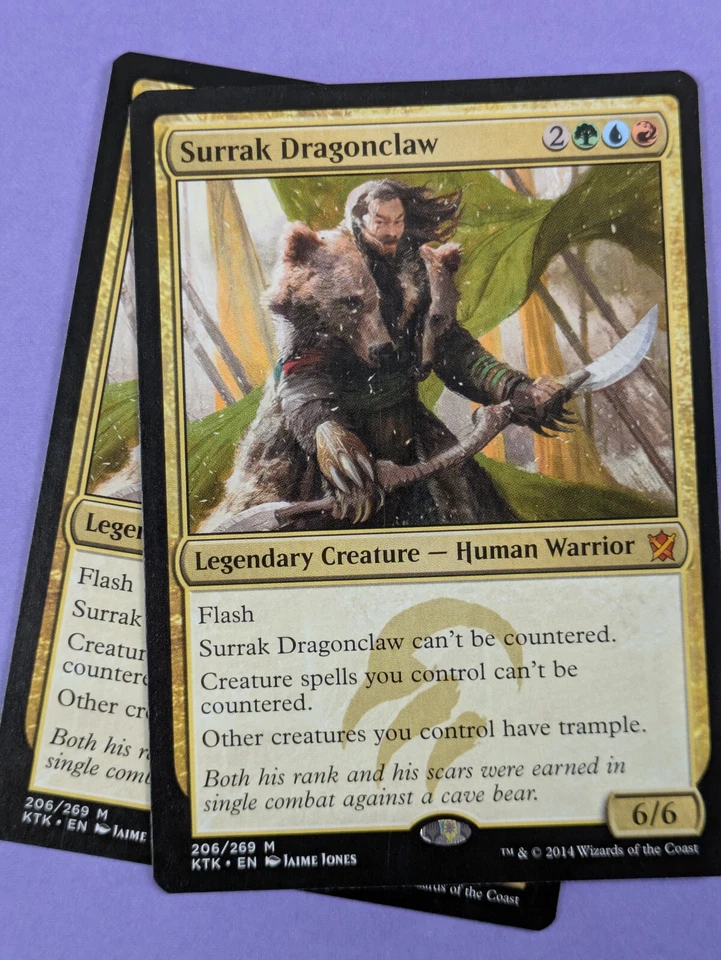 MTG Magic The Gathering: Khans of Tarkir: Surrak Dragonclaw Mythic #206/269 - NM - Image 3 of 3