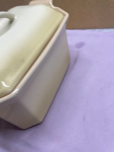 Le Creuset Heritage Stoneware Tan Color .72 QT Pate Terrine With Press Retired - Picture 8 of 14