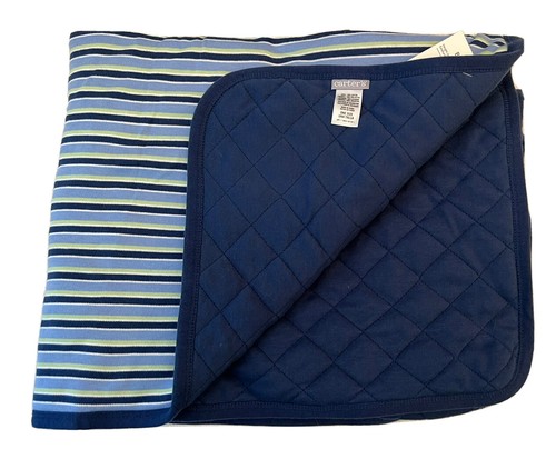 CARTER’S NWT Little Guy on the Go Bear Navy Blue Striped Baby Blanket RARE VHTF - Picture 3 of 8