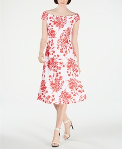 off the shoulder fit and flare midi dress