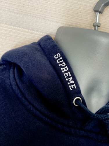 Tåler genstand Mærkelig Supreme /Champion Stacked C Embroidery Navy Hoodie 100% Authentic Size  Large | eBay
