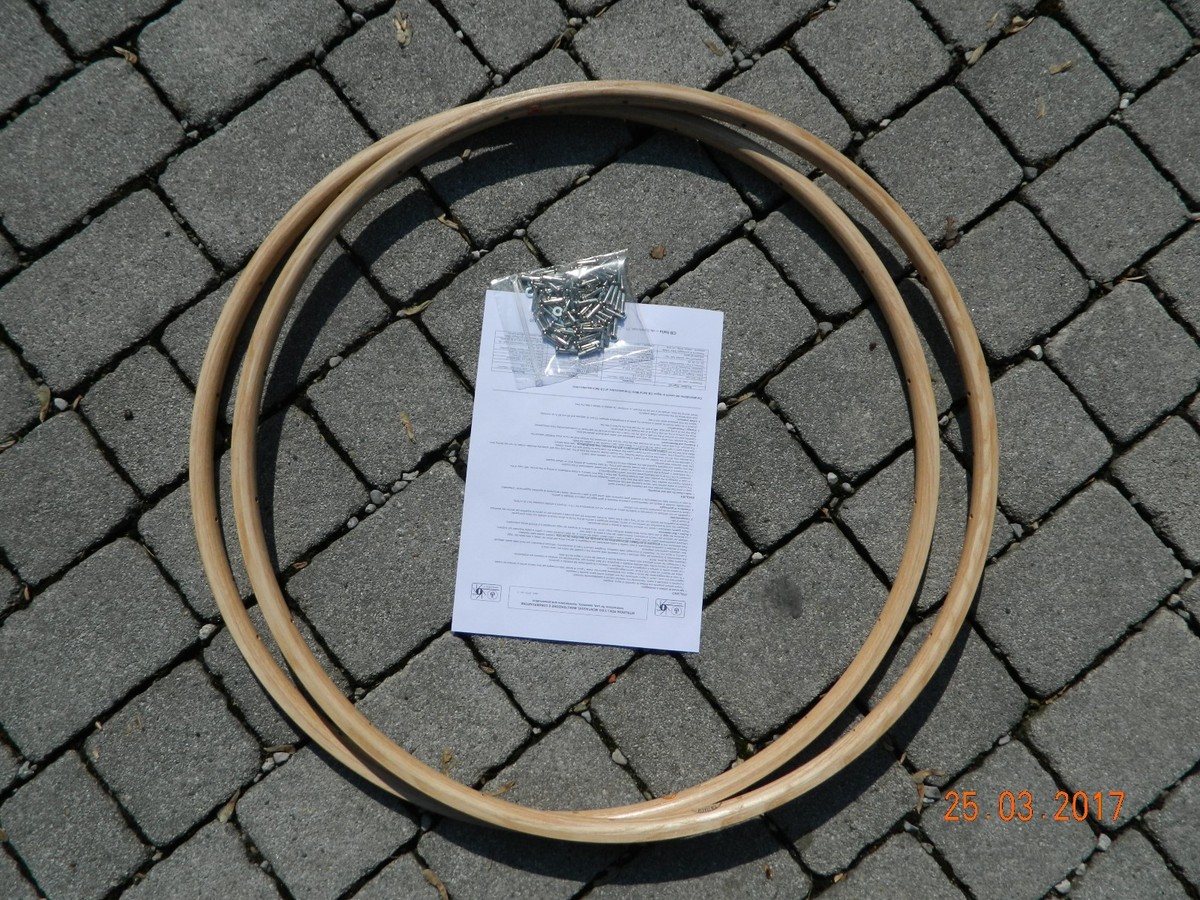 CB ITALIA pair (#2 rims) type ROUBAIX wooden rims for tubular