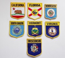 United States US State Patches Embroidered Iron-on U Pick State