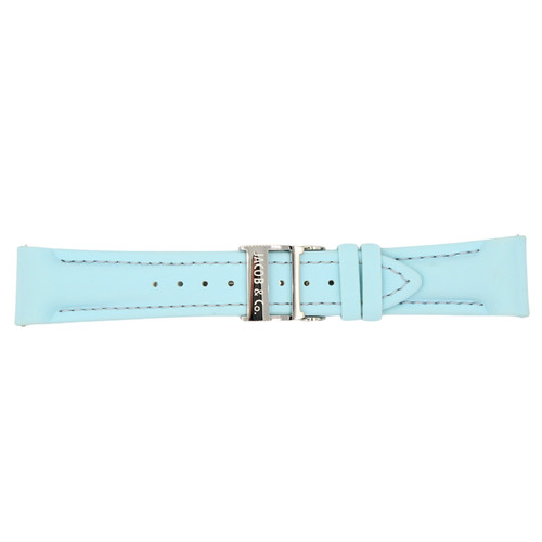 JACOB & CO AUTHENTIC BABY BLUE POLY 22MM BAND & BUCKLE FITS 47MM WATCH SHORT