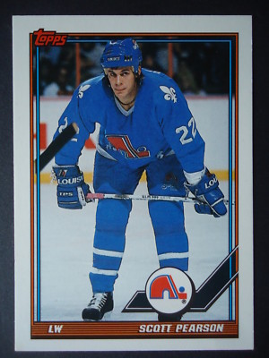 NHL 297 Scott Pearson Quebec Nordiques Topps 1991/92