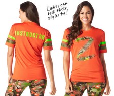 Zumba  Dance It Out Instructor Mesh Tee size XS Heatwave - NWT MSRP 29 B211 