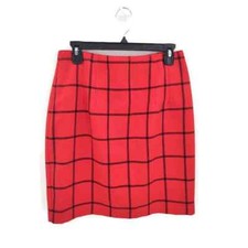 NWT Vintage deadstock red and black windowpane skirt in size 11/12.