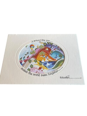 Vtg Roberta McDowell A Friend Like You Makes The World Seem Brighter Photo Print