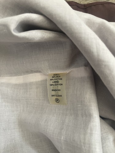 Andrew Marc leichtes Kleid aus Seide Baumwollmischung schokoladenbraun Mantel L - Bild 5 von 5