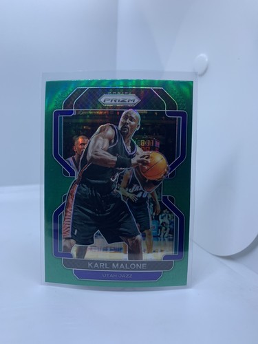 2021-22 Panini Prizm Basketball Karl Malone Green Prizm #259 Utah Jazz