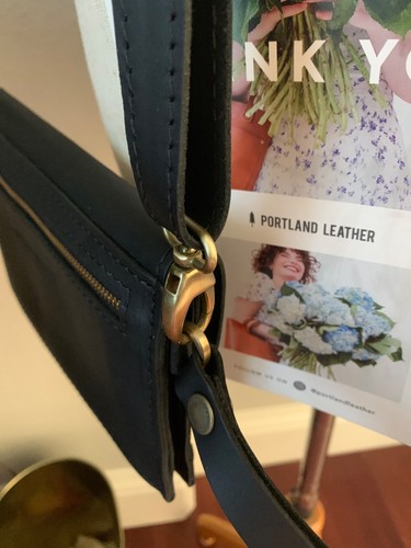 NUOVA borsa a tracolla/frittura Portland in pelle nera 3 in 1 - Foto 9 di 18