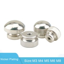 M3-M8 Knurled Thumb Nuts Flat Head/Dome Head Hand Grip Knob Nuts Nickel Plated