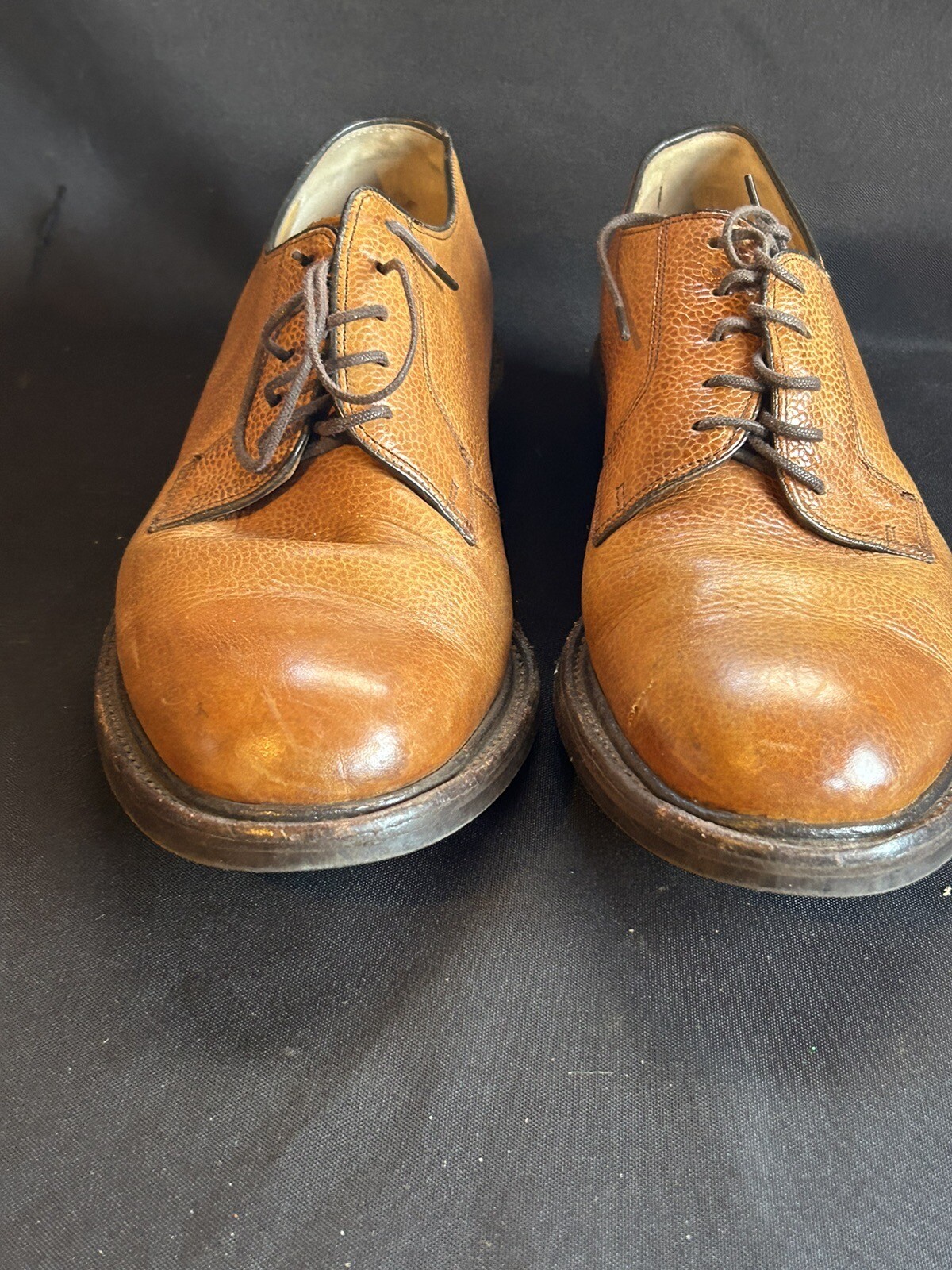 SAOLA Barker Uomo Skye Marrone Grana Pelle Derby Abito Suola Dainite Scarpe Nairm 7 1 2