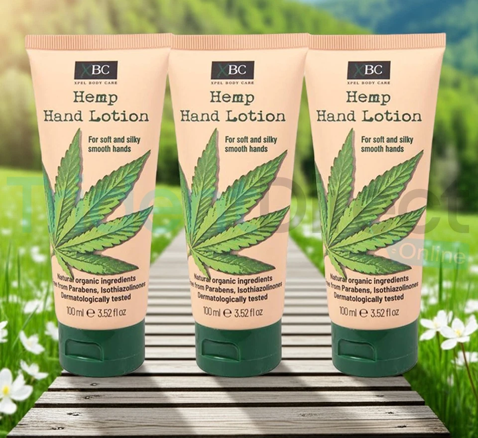 XBC Hemp Hand Lotion For Soft & Silky Smooth Hands Natural Organic 100mL