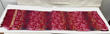 Vintage Red Floral /Hawaii Design Cashmere Long 65'' Scarf