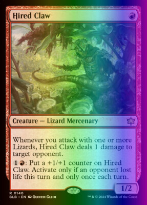 MTG Magic the Gathering Hired Claw (140/427) Bloomburrow LP FOIL