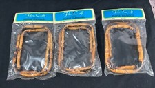Vintage NOS Fibre-Craft Bamboo Purse Handle 3 sets craft supplies