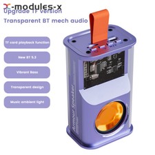 Mecha Speakers Transparent Bluetooth Stereo Surround Audio Player Loudspeaker