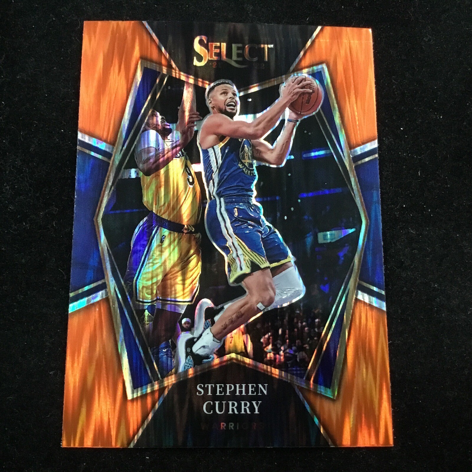 2021-22 Panini Select Premier Level Orange Flash Prizm #121 Stephen Curry GSW