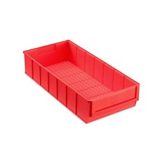 Vorteilspack Industrieboxen Kisten Schütte Kasten breit 400x183x81mm rot, blau