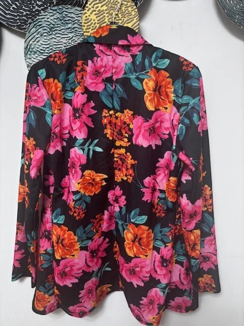 Blazer Boohoo Multicolor Floral Talla 14 Largo Medio - Nuevo Foto 4 de 4