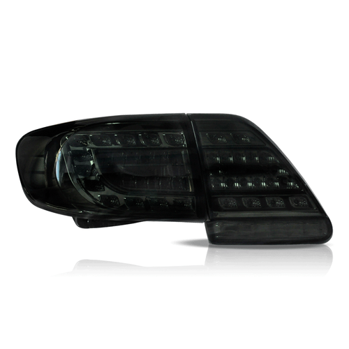 For 2011 2012 2013 Toyota Corolla Smoked VLAND LED Rear Tail Light Assembly L+R - Picture 2 of 16
