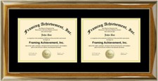Framing Two Certificate Frame Dual Diploma Degree College University Document