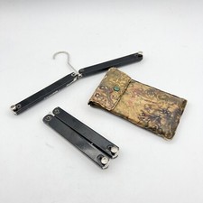 Appendiabiti portatile Gruccia vintage da viaggio Inglese Pieghevole Stampella