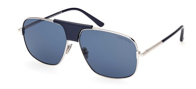 Tom Ford TEX FT 1096 Shiny Palladium/Blue (16V) Sunglasses | eBay