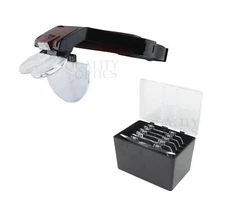 Quality Optics® Illuminated Headband Magnifier Jewelers Head Visor Magnifying