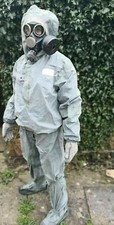 MODERN NBC  L1 2 PART SUIT GP5 GAS MASK WITH FILTER SET ANI CHEMICAL NUCLEAR