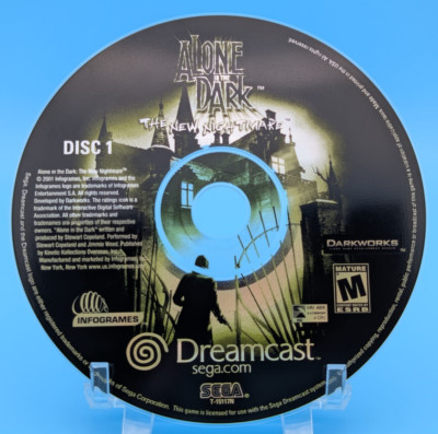 Alone in the Dark: The New Nightmare (Sega Dreamcast, 2001) Disc 1 Only - Tested