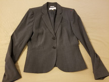 Womens Calvin Klein Jacket Blazer 8 Grey Gray