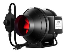 VIVOSUN 4" Inline Duct Fan HVAC Exhaust Blower AC Variable w/ Speed Controller