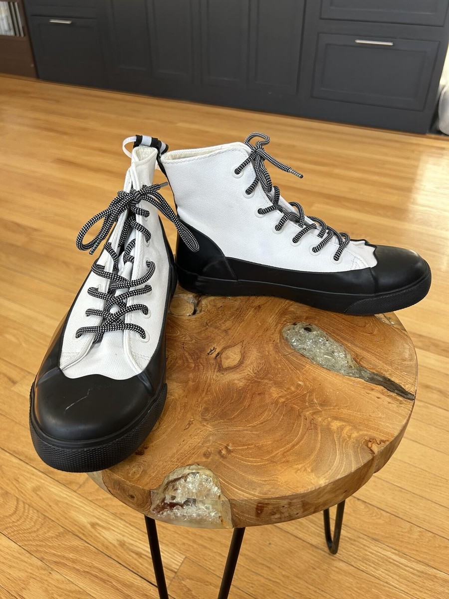 靴 HANTAR Hunter for Target White and Black High-Top Canvas Sneakers M6.5/W8