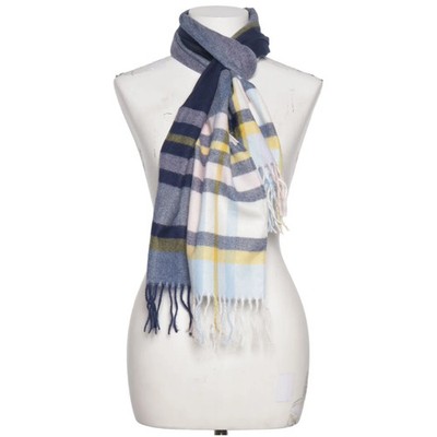 Joules, Schal, Damen, Polyester, Blau/Gelb/Weiß, Karo, 164 cm, 33 #YfI