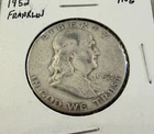 1952-P FRANKLIN SILVER HALF DOLLAR 50C - AVG CIRCULATED