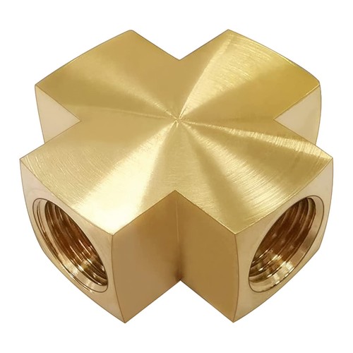 Midanya NPT 1/4 x 1/4 x 1/4 x 1/4 โ Female Cross 4 Way Adapter,1 PCS