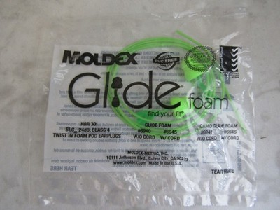 NIB Moldex Glide Corded Foam Twist & Push-In Earplug 6945 Moldex-Metric Inc