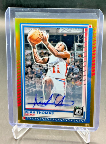 2025/26 Donruss Basketball Optic ISIAH THOMAS Gold Prizm AUTO 08/10 #148