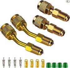 Adapter for Mini Split System, 5/16 inches SAE Female to 1/4 inches SAE Male Fla