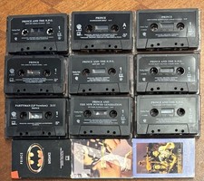 Lot Of 12 Prince Cassette Singles, Used, 3 W/Cardboard Slipcase, Others Plastic